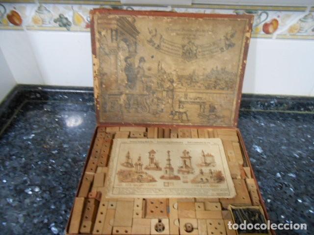 Antig&uuml;edades: MECANO ANTIQUISIMO COMPLETO CON PIEZAS DE MADERA - Foto 8