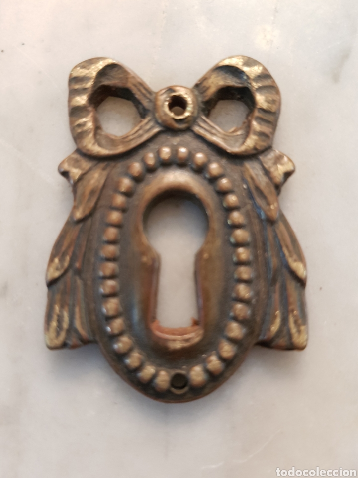 Antig&uuml;edades: ANTIGUO BOCALLAVE MODERNISTA ORIGINAL EN BRONCE - Foto 1