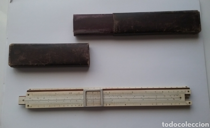 Antig&uuml;edades: Antigua regla calculo con caja. - Foto 2