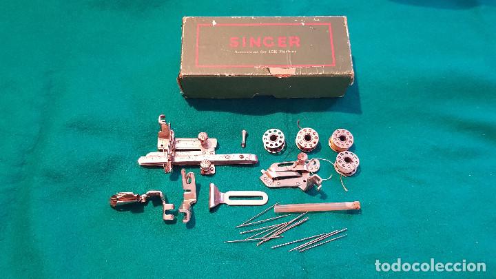 Antig&uuml;edades: CAJA DE CARTON SINGER CON ACCESORIOS - Foto 3