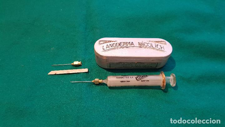 Antig&uuml;edades: JERINGUILLA DE CRISTAL EN CAJA LANODERMA NICOLICH - Foto 2