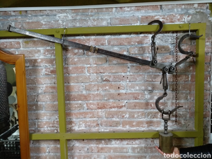Antig&uuml;edades: Balanza romana, grande largo 111cm - Foto 2