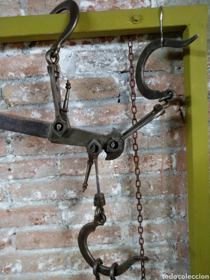 Antig&uuml;edades: Balanza romana, grande largo 111cm - Foto 5