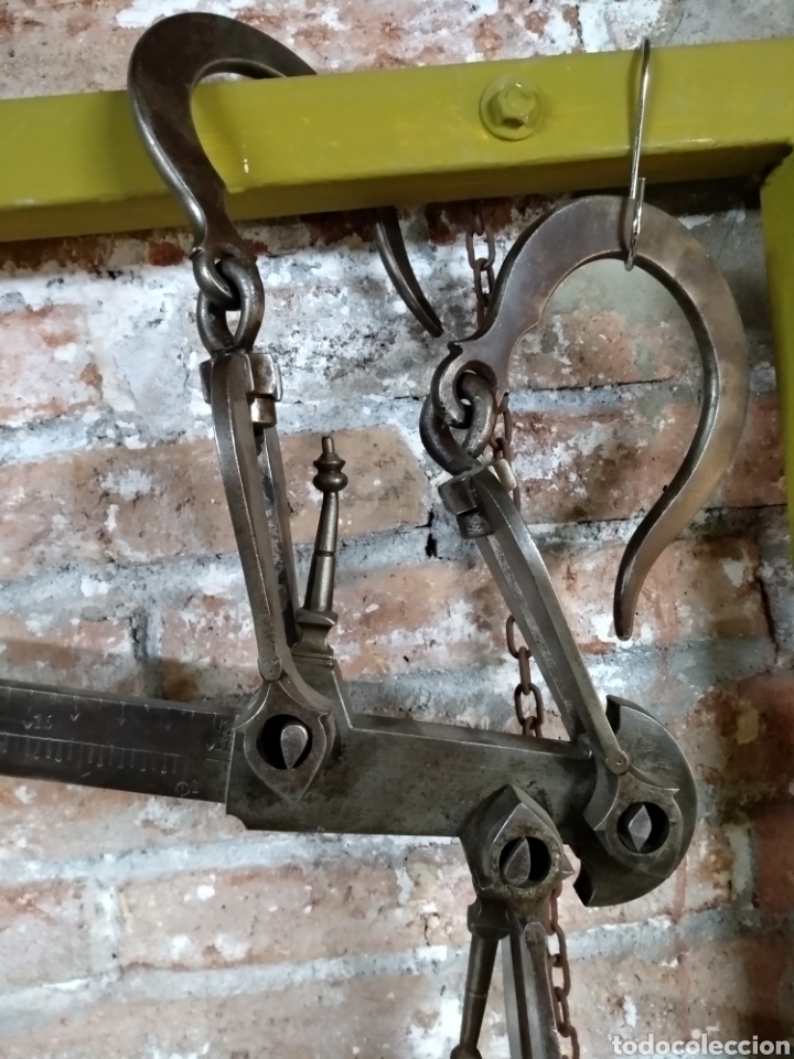 Antig&uuml;edades: Balanza romana, grande largo 111cm - Foto 7