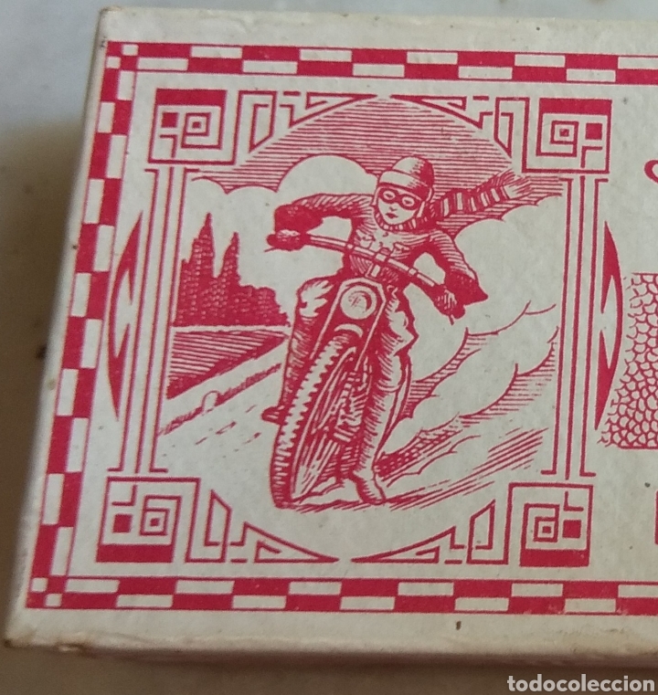 Antigüedades: Antigua Caja de Cartón de Hojas de Afeitar Moto - Rara - - Foto 2 - 160377097