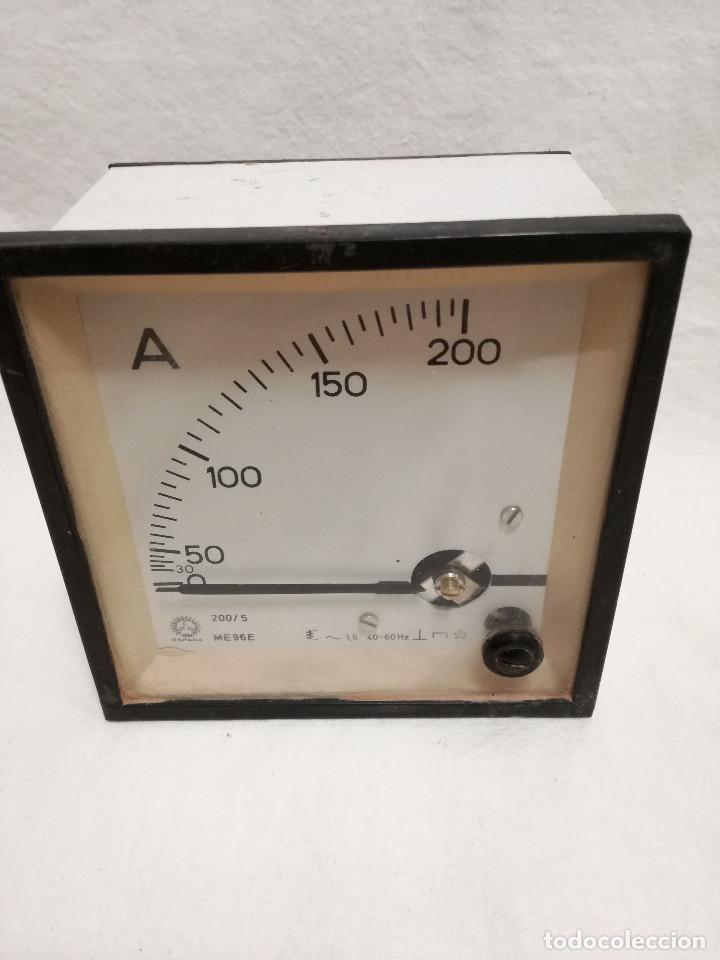 Antig&uuml;edades: AMPERIMETRO EMPOTRABLE - ME96E 200 AMPERIOS - Foto 1
