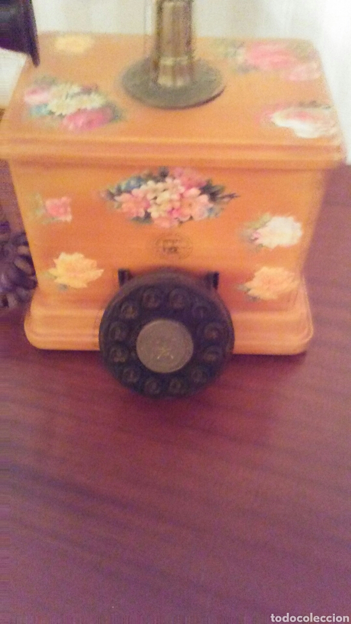 Tel&eacute;fonos: Telefono armazon madera con dise&ntilde;o tipo antiguo ,funciona - Foto 3