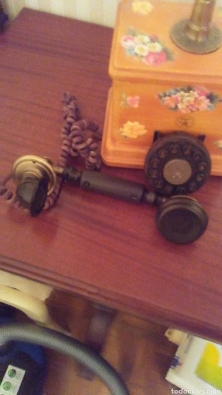 Tel&eacute;fonos: Telefono armazon madera con dise&ntilde;o tipo antiguo ,funciona - Foto 4