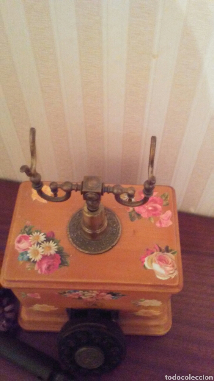 Tel&eacute;fonos: Telefono armazon madera con dise&ntilde;o tipo antiguo ,funciona - Foto 6