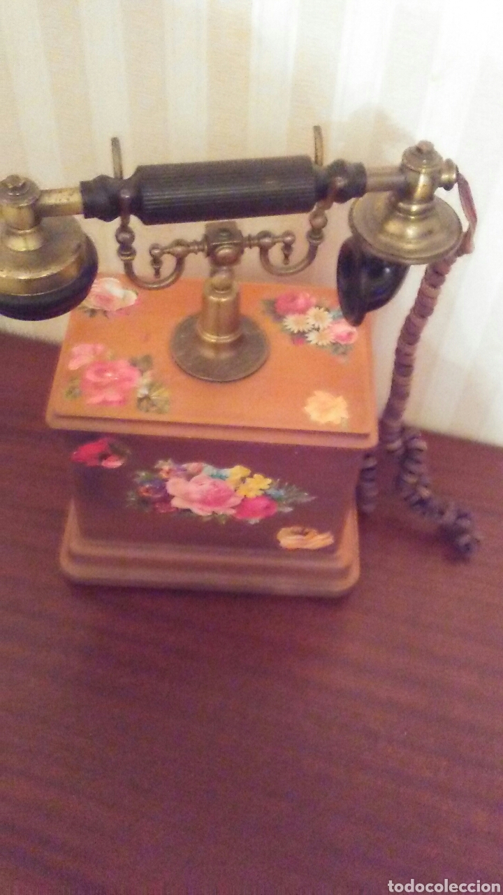 Tel&eacute;fonos: Telefono armazon madera con dise&ntilde;o tipo antiguo ,funciona - Foto 7