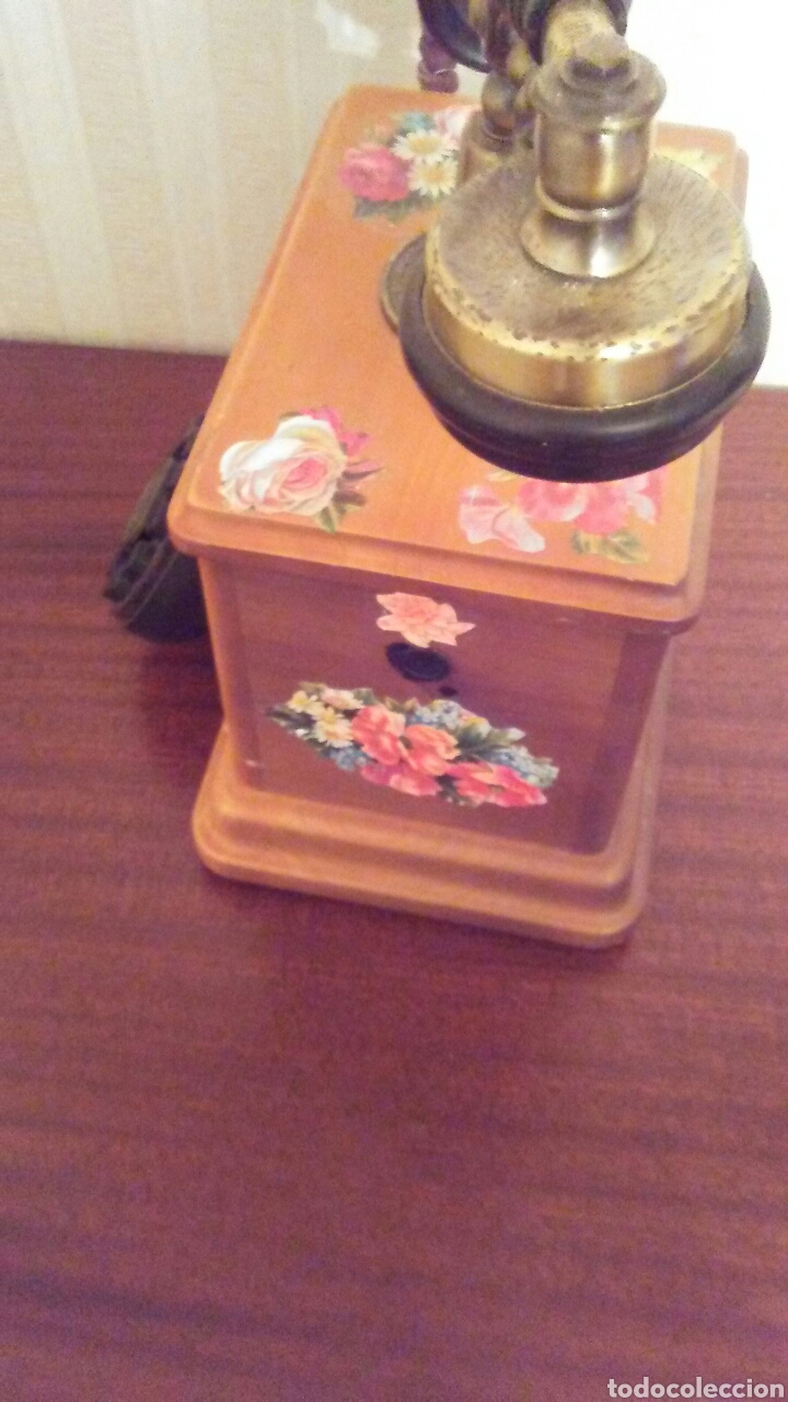 Tel&eacute;fonos: Telefono armazon madera con dise&ntilde;o tipo antiguo ,funciona - Foto 9