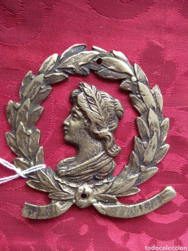 Antig&uuml;edades: Antigua Placa Embellecedor - Remate de Mueble - Bronce - - Foto 2