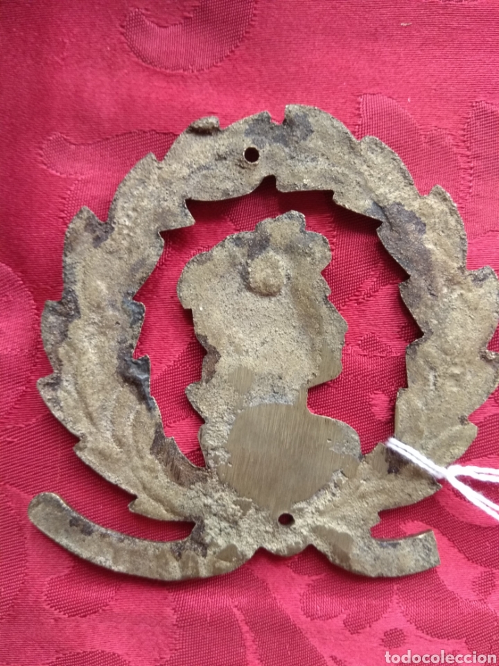 Antig&uuml;edades: Antigua Placa Embellecedor - Remate de Mueble - Bronce - - Foto 3