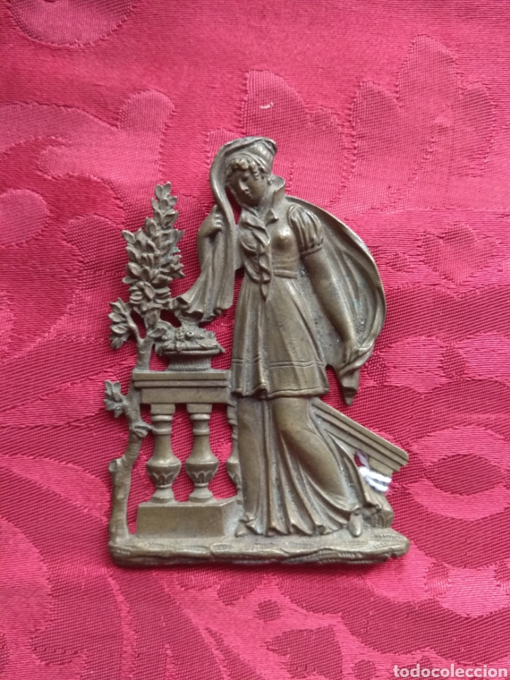 Antig&uuml;edades: Placa Embellecedor - Remate de Mueble - Bronce - XIX - - Foto 1
