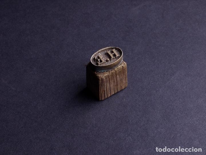 Antig&uuml;edades: ZINCOGRABADO, CLICHE PARA IMPRESION. LOGO H.E - Foto 1