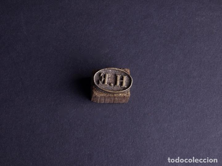 Antig&uuml;edades: ZINCOGRABADO, CLICHE PARA IMPRESION. LOGO H.E - Foto 2