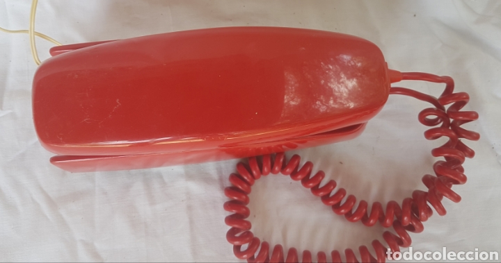 Tel&eacute;fonos: Antiguo tel&eacute;fono rojo de gondola - Foto 3