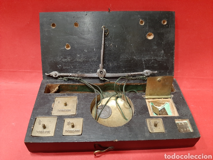 Antig&uuml;edades: BALANZA ANTIGUA COMPLETA DEL SIGLO XIX. - Foto 3