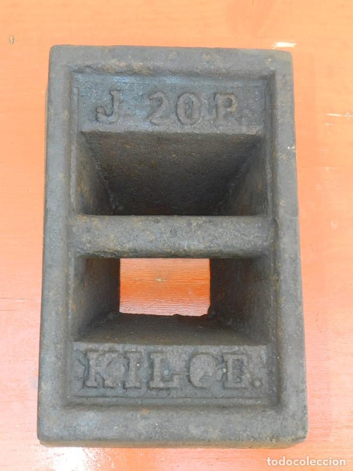 Antig&uuml;edades: PESA DE HIERRO 20 KILOS - Foto 1