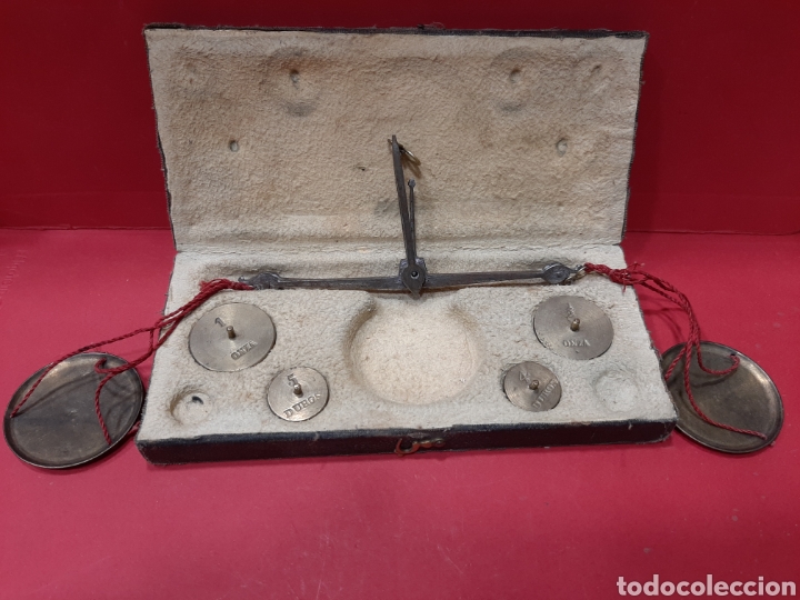 Antig&uuml;edades: CAJA DE PESAS, BALANZA ANTIGUA - Foto 2