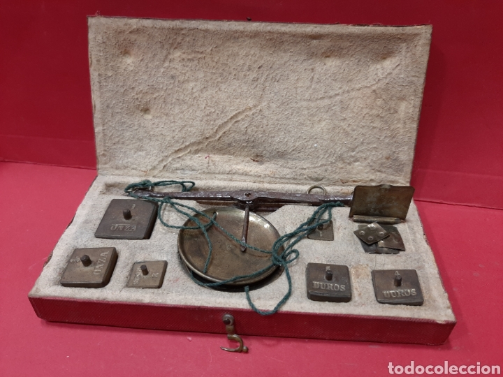 Antig&uuml;edades: BALANZA ANTIGUA COMPLETA DE PESAS. - Foto 1