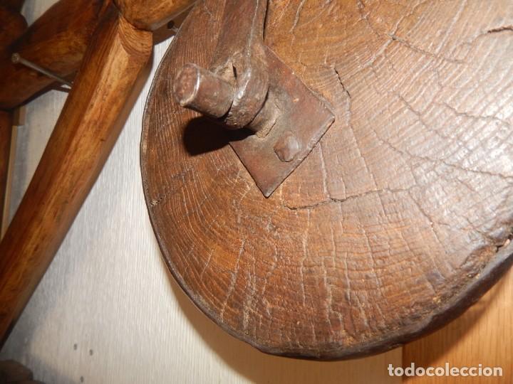 Antig&uuml;edades: Antigua escuadra polea de olmo y forja de canteros constructores - Foto 5