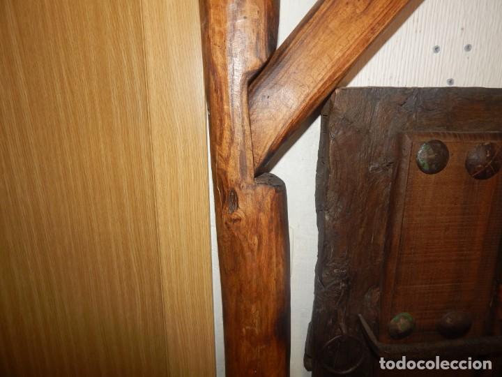 Antig&uuml;edades: Antigua escuadra polea de olmo y forja de canteros constructores - Foto 8