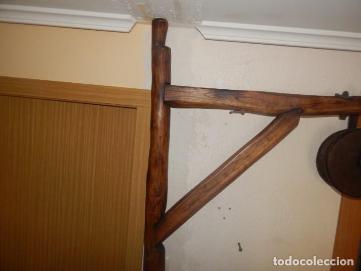 Antig&uuml;edades: Antigua escuadra polea de olmo y forja de canteros constructores - Foto 18