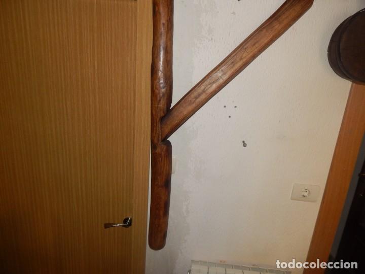 Antig&uuml;edades: Antigua escuadra polea de olmo y forja de canteros constructores - Foto 19
