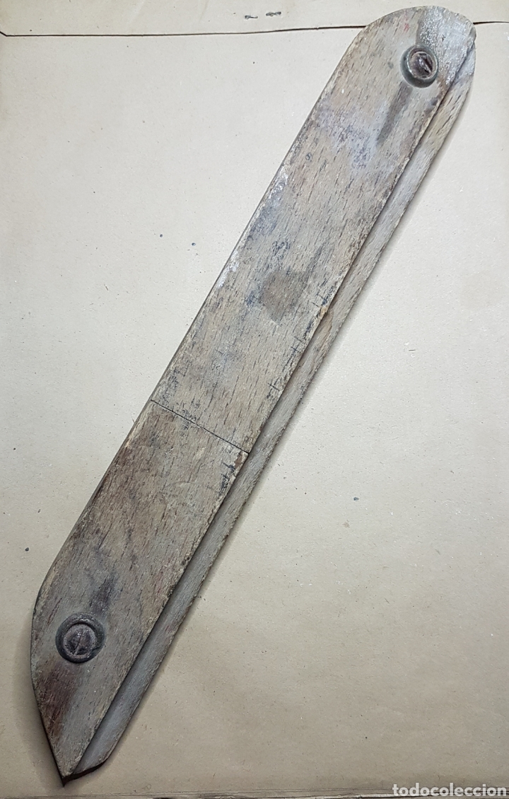 Antig&uuml;edades: Antiguo comp&aacute;s de pizarra de escuela colegio - Foto 3