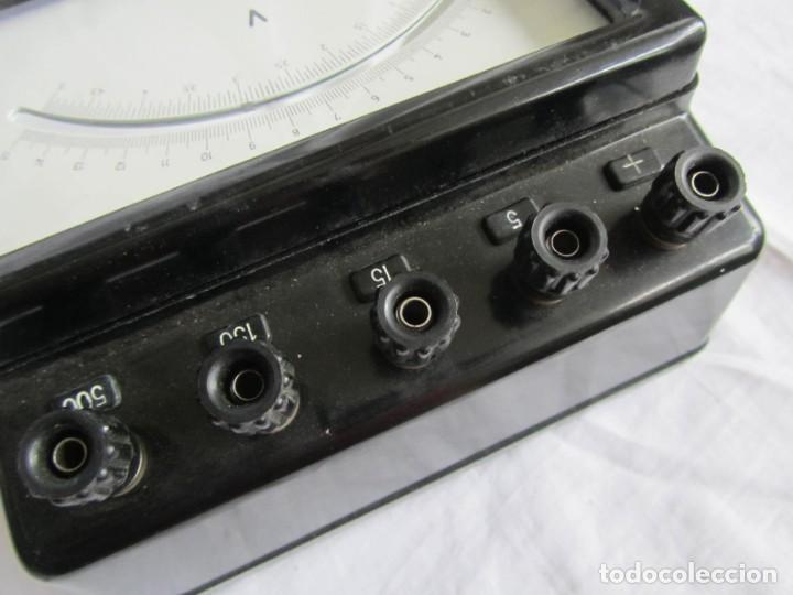 Antig&uuml;edades: Volt&iacute;metro marca SACI, funda original - Foto 11