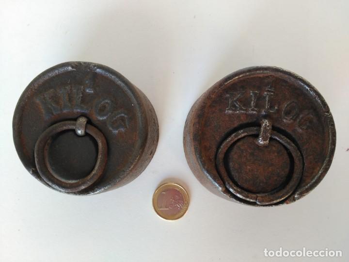 Antig&uuml;edades: Antiguas pesas de 1kg - Foto 2