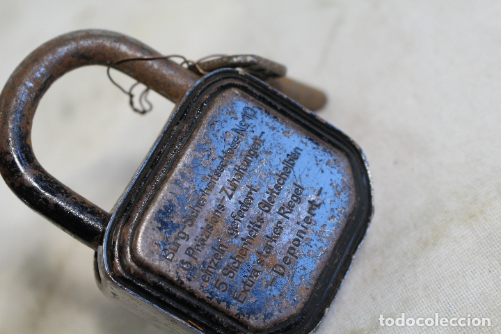 Antig&uuml;edades: candado con llave - Foto 3