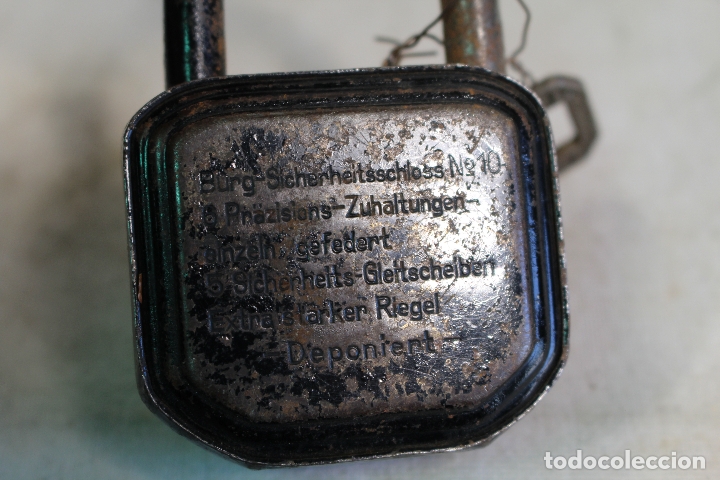 Antig&uuml;edades: candado con llave - Foto 4