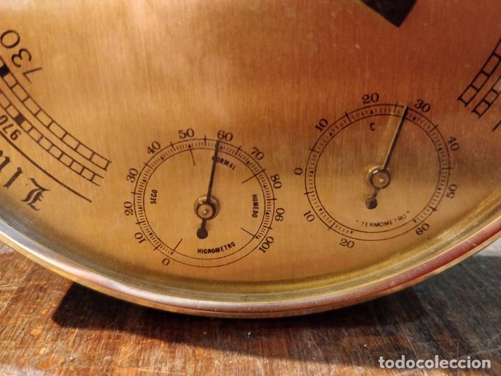 Antig&uuml;edades: Term&oacute;metro higr&oacute;metro, Medidor de variable del tiempo - 13.2cm - Foto 2