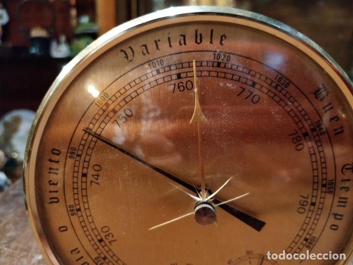 Antig&uuml;edades: Term&oacute;metro higr&oacute;metro, Medidor de variable del tiempo - 13.2cm - Foto 5