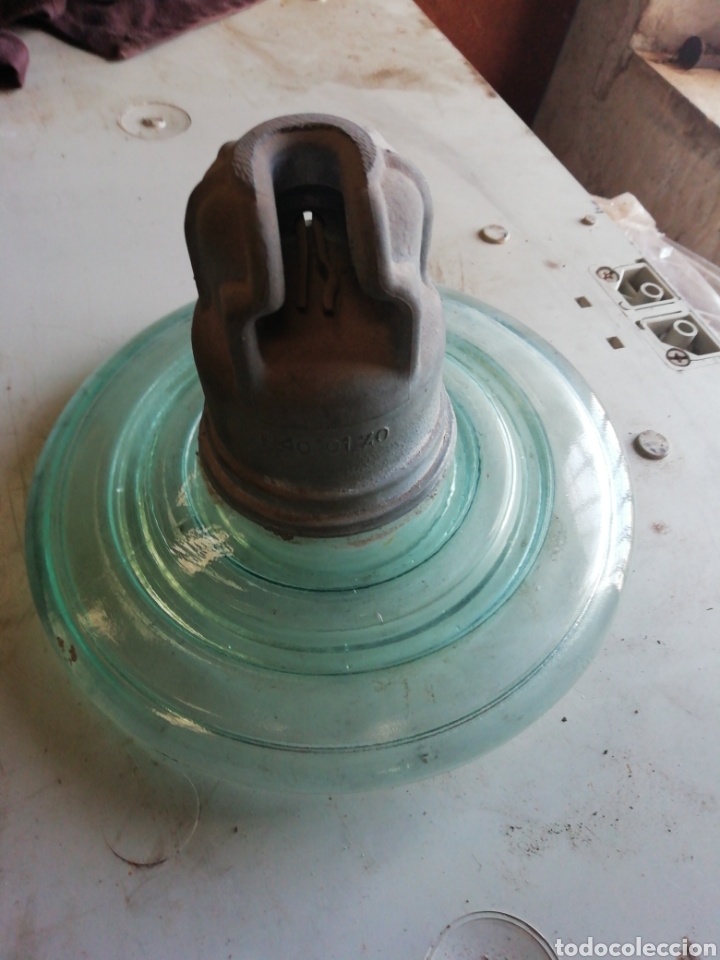 Antig&uuml;edades: Jicara o aislador cristal 18 ctm - Foto 1