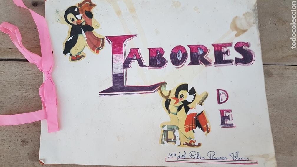 Antig&uuml;edades: Cuaderno escolar de labores de costura - Foto 1