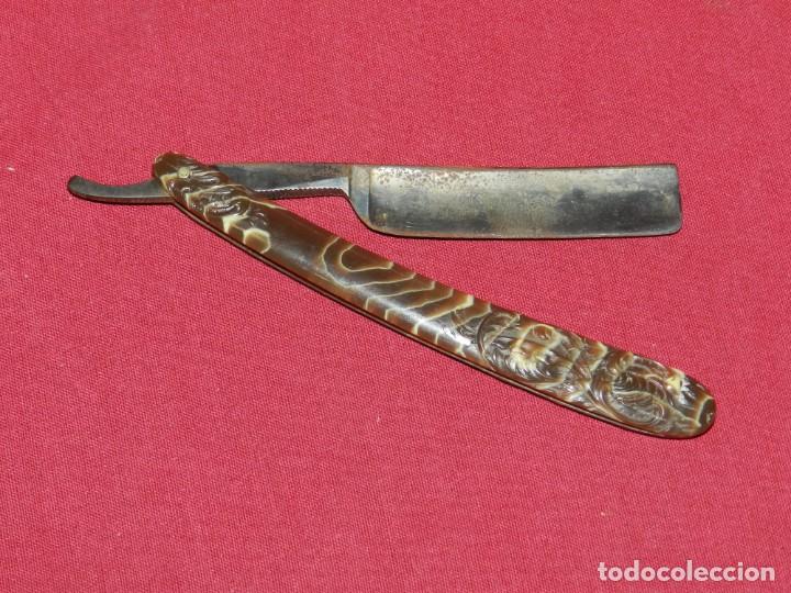 Antig&uuml;edades: (A23) Navaja de Afeitar - Solinger , se&ntilde;ales de uso normal - Foto 2