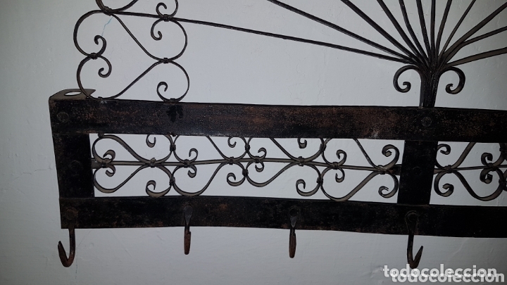 Antig&uuml;edades: Antigua preciosa gran espetera forja - Foto 2