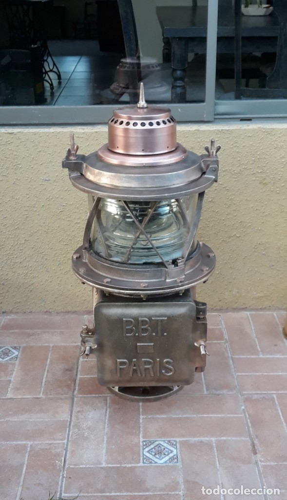 Antig&uuml;edades: faro baliza franc&eacute;s data 1900 - Foto 4