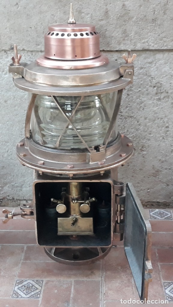 Antig&uuml;edades: faro baliza franc&eacute;s data 1900 - Foto 7
