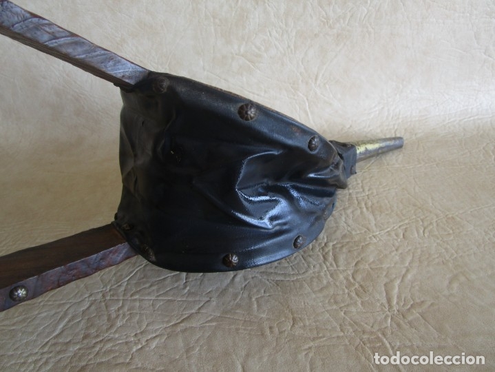 Antig&uuml;edades: antiguo fuelle de madera 39 cm - Foto 5