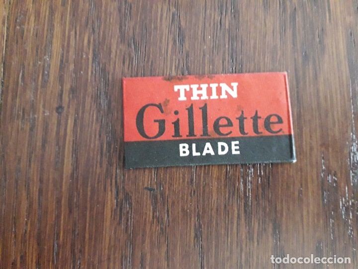 Antig&uuml;edades: funda hoja de afeitar antigua, Thin gillette blade. - Foto 1