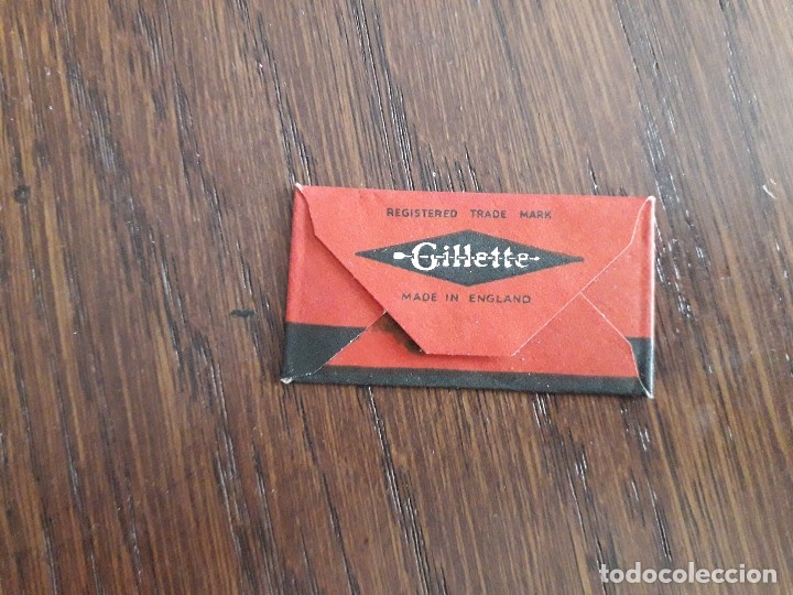 Antig&uuml;edades: funda hoja de afeitar antigua, Thin gillette blade. - Foto 2