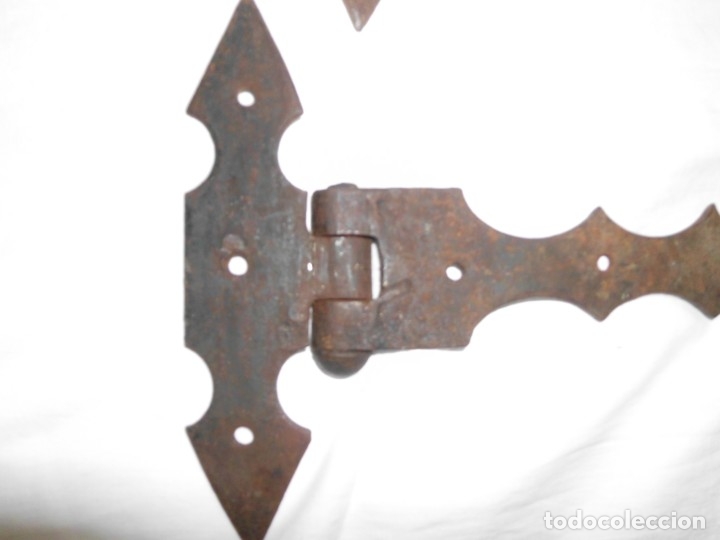 Antig&uuml;edades: Conjunto de 3 bisagras de hierro colado - Foto 4