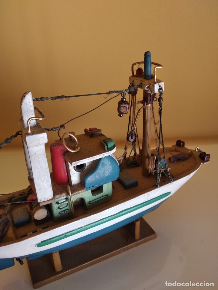 Antig&uuml;edades: Precioso barco en madera, echo &iacute;ntegramente a mano - Foto 2