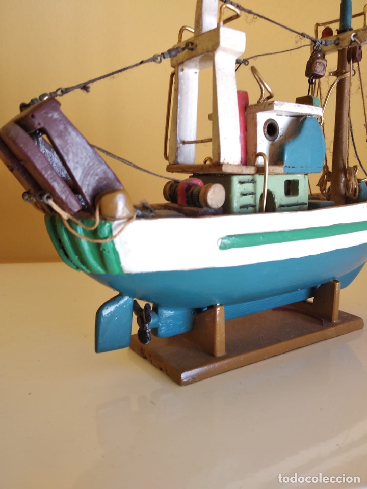 Antig&uuml;edades: Precioso barco en madera, echo &iacute;ntegramente a mano - Foto 4
