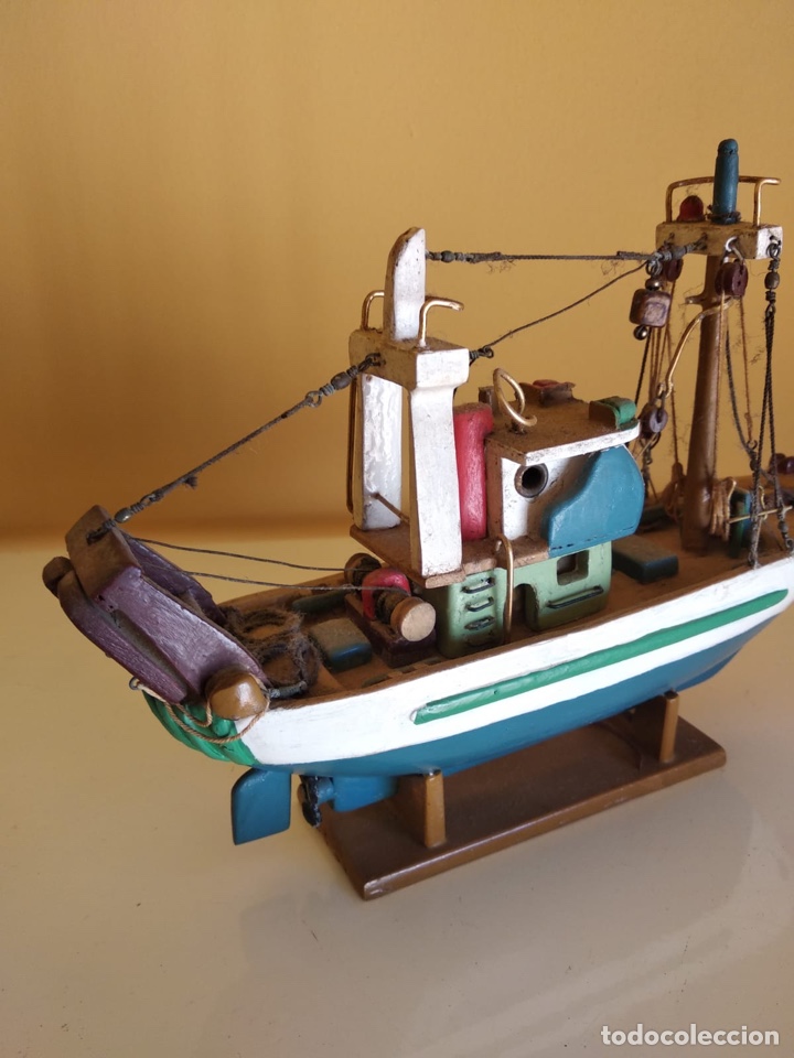 Antig&uuml;edades: Precioso barco en madera, echo &iacute;ntegramente a mano - Foto 6