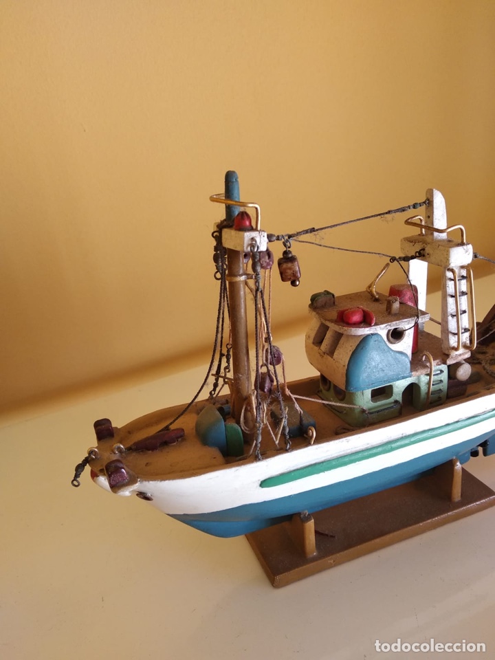 Antig&uuml;edades: Precioso barco en madera, echo &iacute;ntegramente a mano - Foto 7